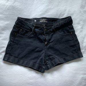 Black Denim Shorts